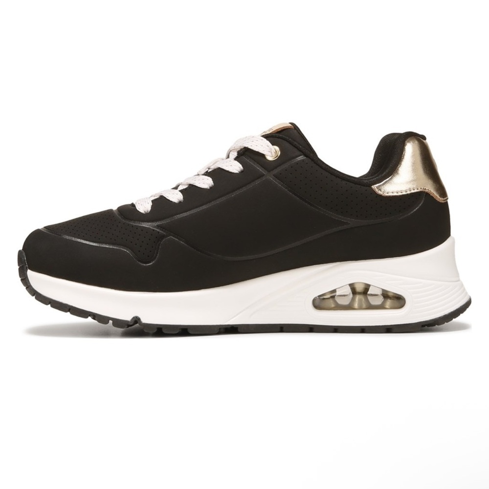 Skechers Street Uno Black and White Kids' Street Uno Sneakers - Picture 9 of 10